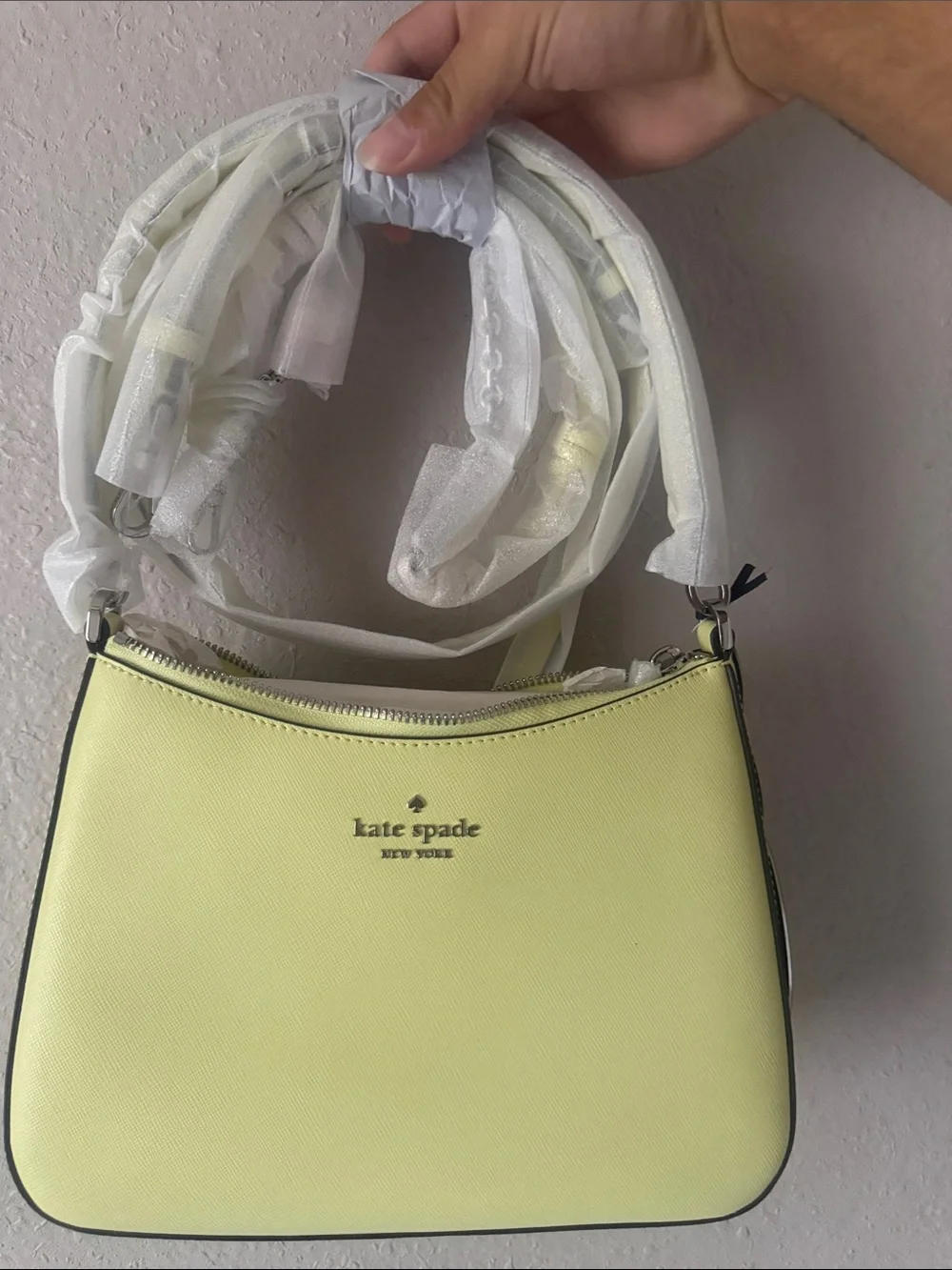 kate spade Lemon Yellow Saffiano Crossbody Bag